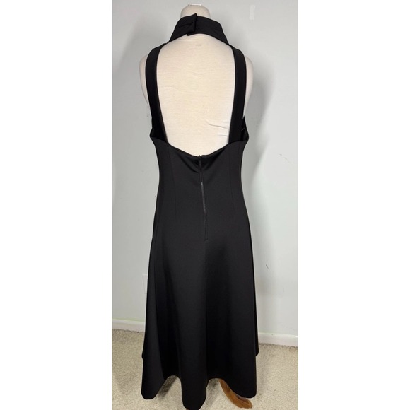 Calvin Klein Sleeveless Scuba Crepe A-Line Logo Zip Dress Size 10 Cocktail Party - Picture 6 of 13
